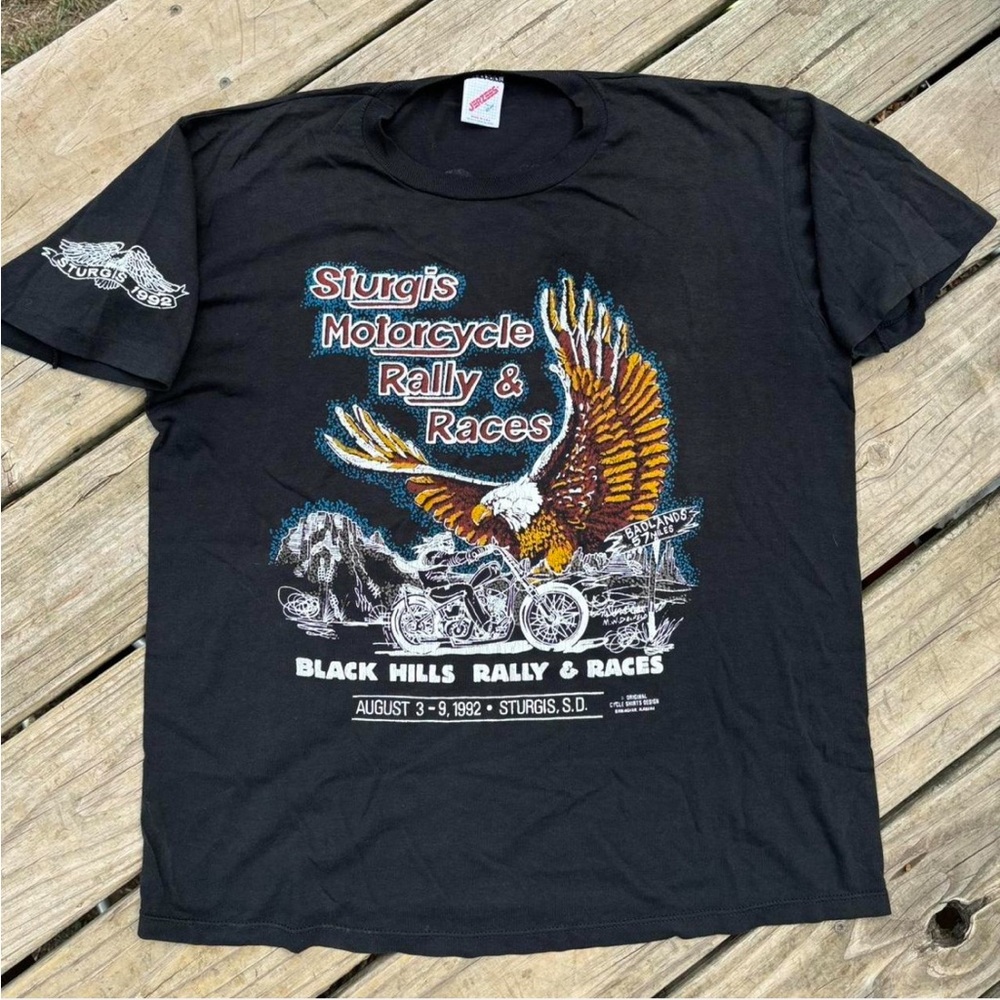 1992 Sturgis Motorcycle Rally & Races Graphic Tee - Picture 2 of 6